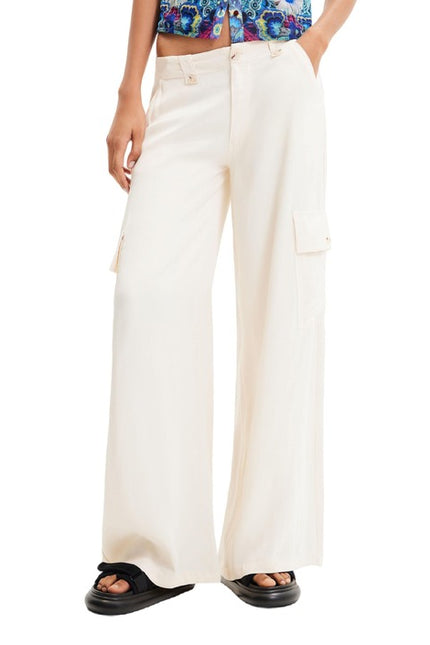 Desigual Women Trousers-Desigual-white-XS-Urbanheer