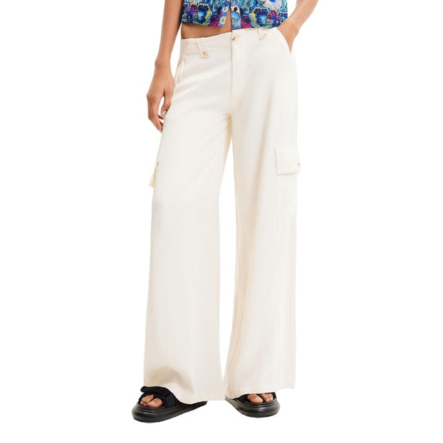 Desigual Women Trousers-Desigual-white-XS-Urbanheer