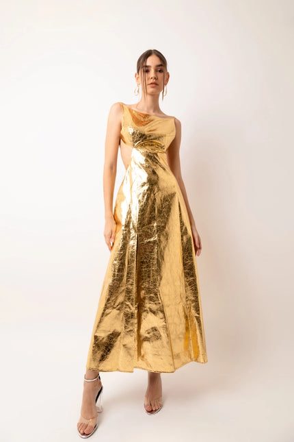 Jennifer Gold Metallic Maxi Dress-Dress-Amy Lynn-S-Urbanheer