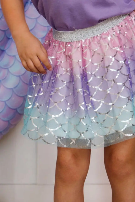 Sparkling Mermaid Tutu - Dress Up Skirt - Kids Summer Tutu-sweet wink-Urbanheer