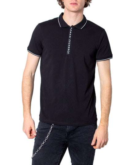 Armani Exchange Men Polo-Clothing Polo-Armani Exchange-black-2-S-Urbanheer