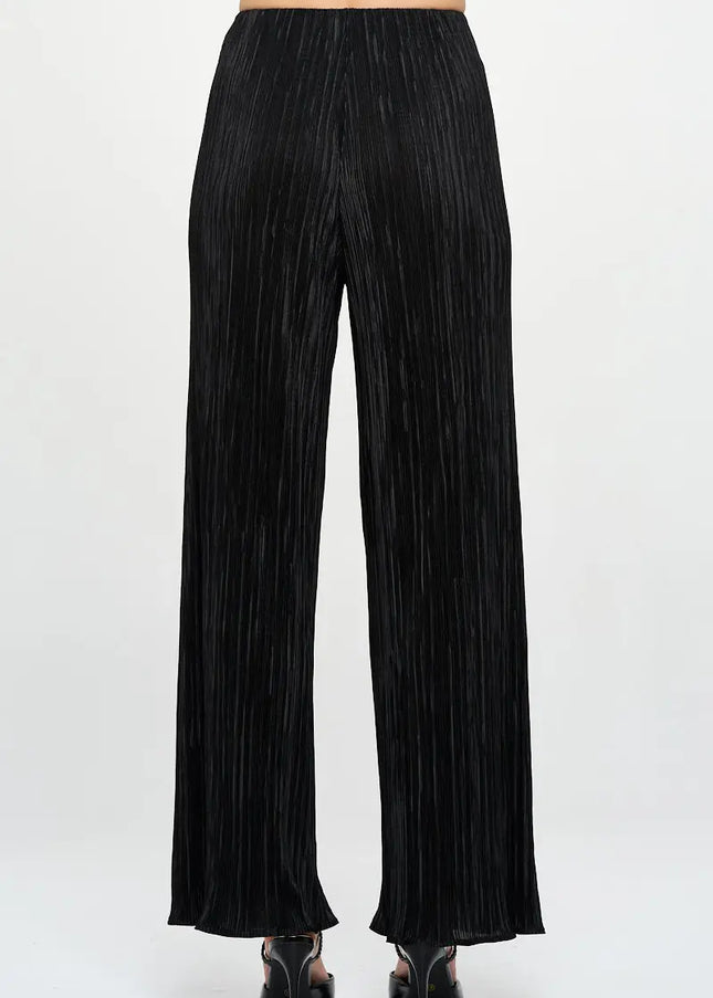 Vibrant Plisse Straight Leg Pants-Renee C.-Urbanheer