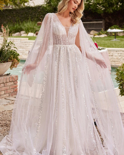 A-Line Bridal Gown with Long Sleeves