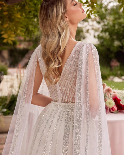 A-Line Bridal Gown with Long Sleeves