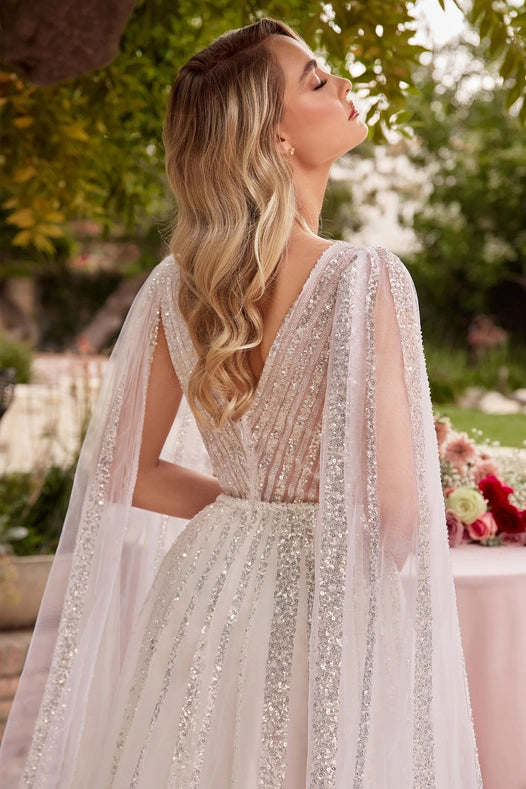 A-Line Bridal Gown with Long Sleeves