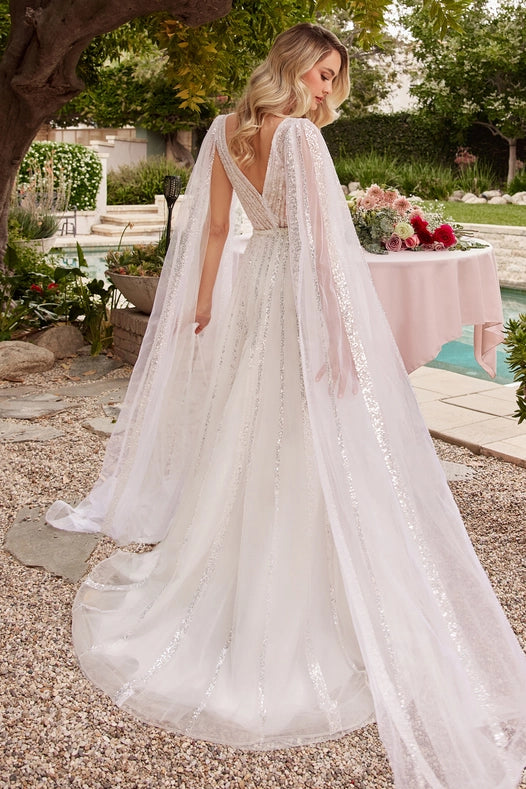 A-Line Bridal Gown with Long Sleeves