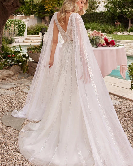 A-Line Bridal Gown with Long Sleeves