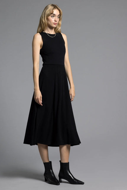 A Line Dress - Ariana Dress  BLACK