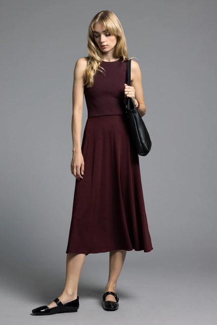 A Line Dress - Ariana Dress  DARK CHERRY