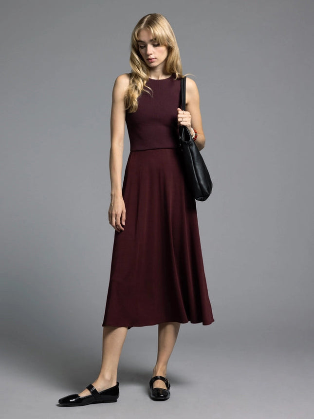 A Line Dress - Ariana Dress  DARK CHERRY