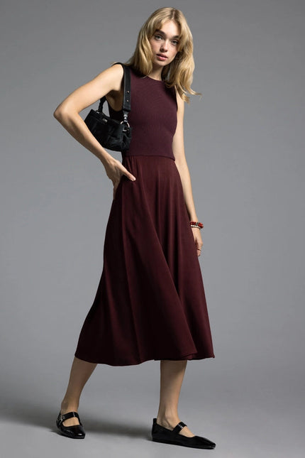 A Line Dress - Ariana Dress  DARK CHERRY