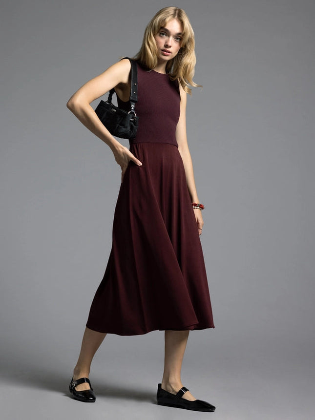 A Line Dress - Ariana Dress  DARK CHERRY