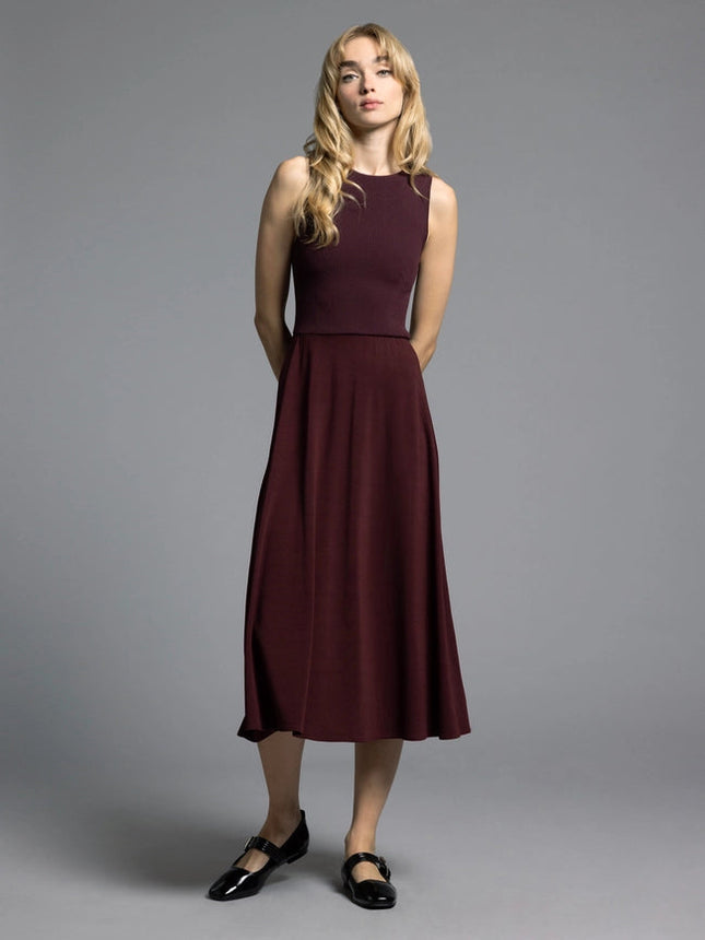 A Line Dress - Ariana Dress  DARK CHERRY