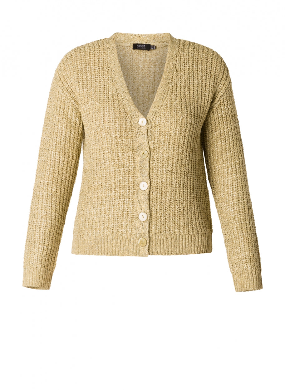 Yaslin - Loose-knit Cardigan-Cardigans-YESTA-Urbanheer