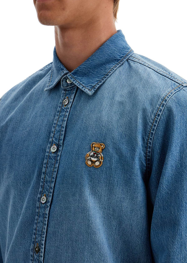 Moschino denim shirt with patch details