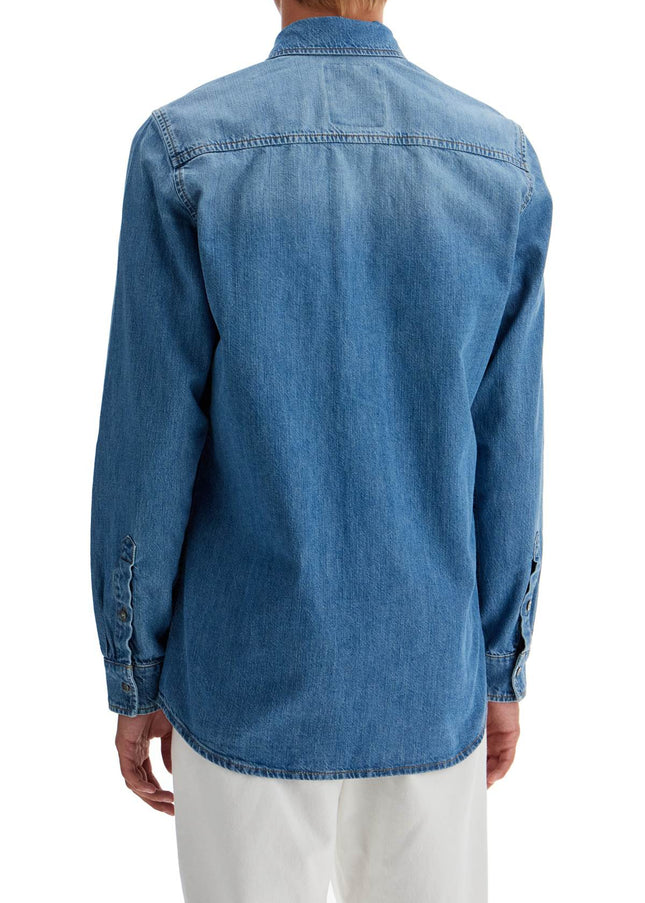 Moschino denim shirt with patch details