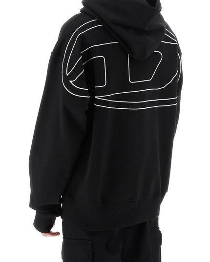 Diesel logo embroidered hoodie