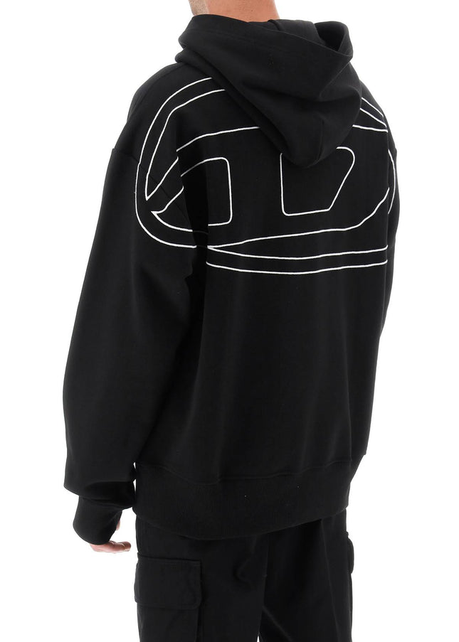 Diesel logo embroidered hoodie