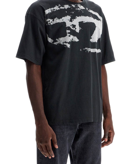 Diesel t-boxt-n14 t-shirt with flocked logo