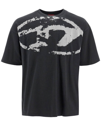 Diesel t-boxt-n14 t-shirt with flocked logo