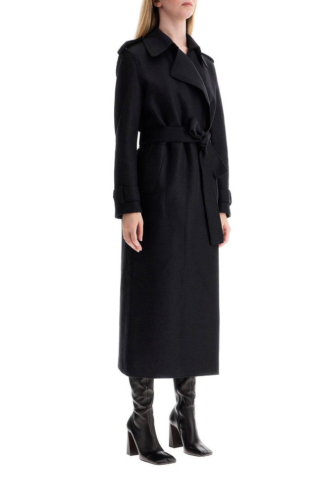 Harris Wharf London pressed wool robe coat with nine words