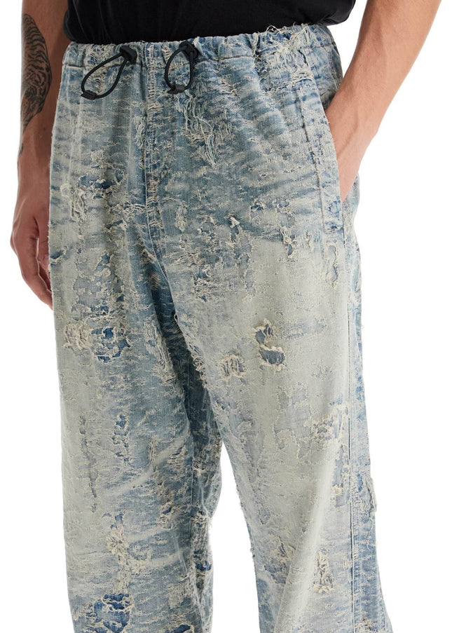 Diesel distressed denim jacquard pants