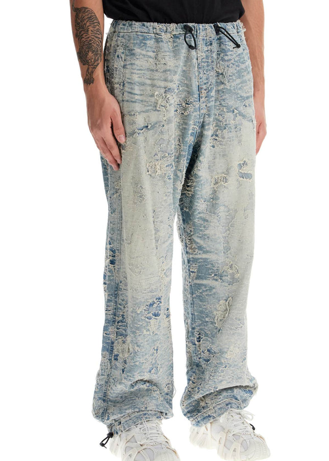 Diesel distressed denim jacquard pants