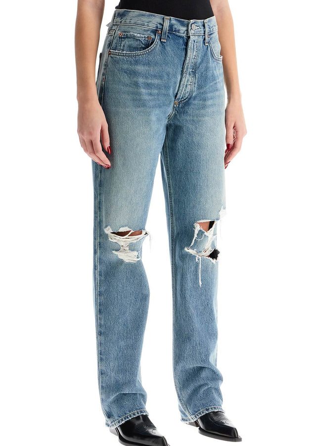 Agolde relaxed straight fit kelly used effect jeans