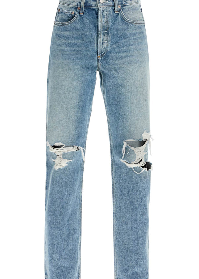 Agolde relaxed straight fit kelly used effect jeans