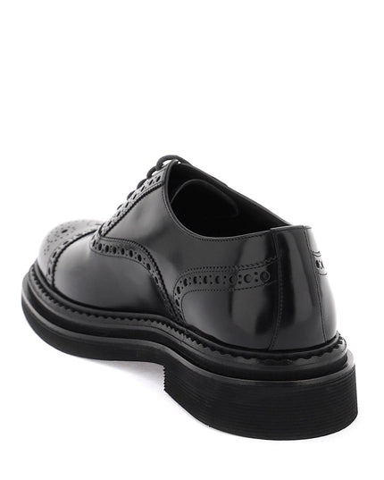 Dolce & Gabbana brushed leather oxford lace-ups