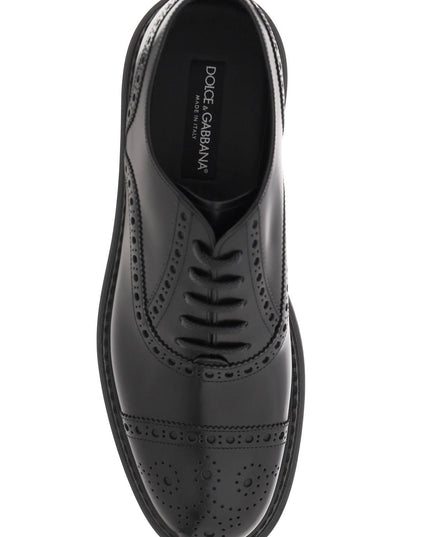 Dolce & Gabbana brushed leather oxford lace-ups