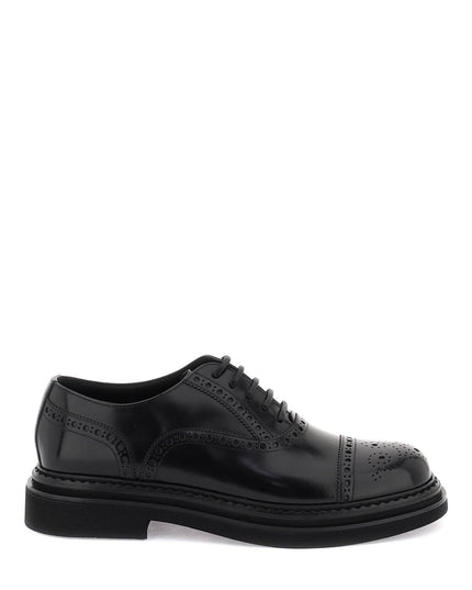 Dolce & Gabbana brushed leather oxford lace-ups