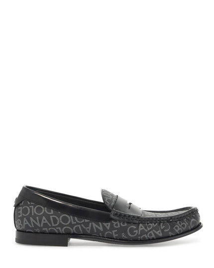 Dolce & Gabbana jacquard canvas loafers