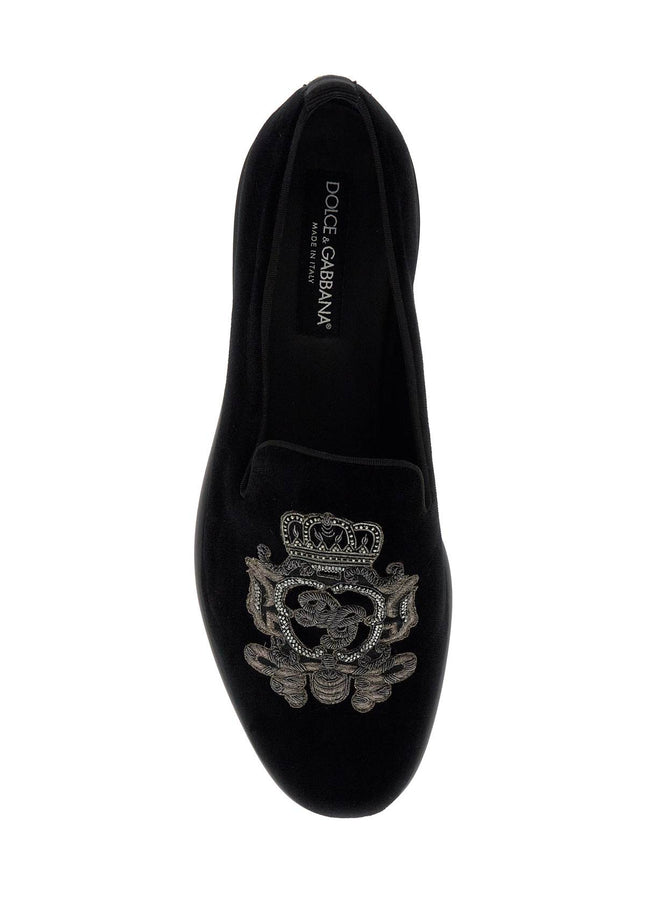 Dolce & Gabbana embroidered velvet loafers