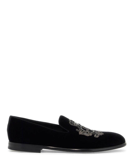 Dolce & Gabbana embroidered velvet loafers