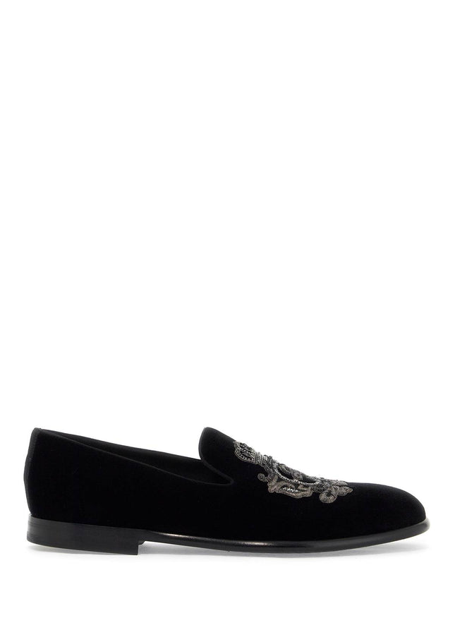 Dolce & Gabbana embroidered velvet loafers