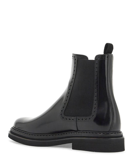 Dolce & Gabbana brushed leather chelsea ankle boots