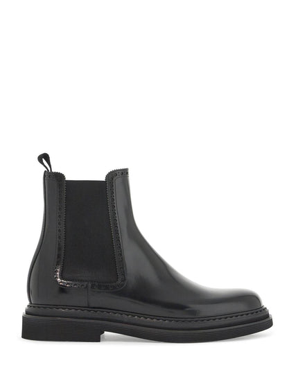 Dolce & Gabbana brushed leather chelsea ankle boots