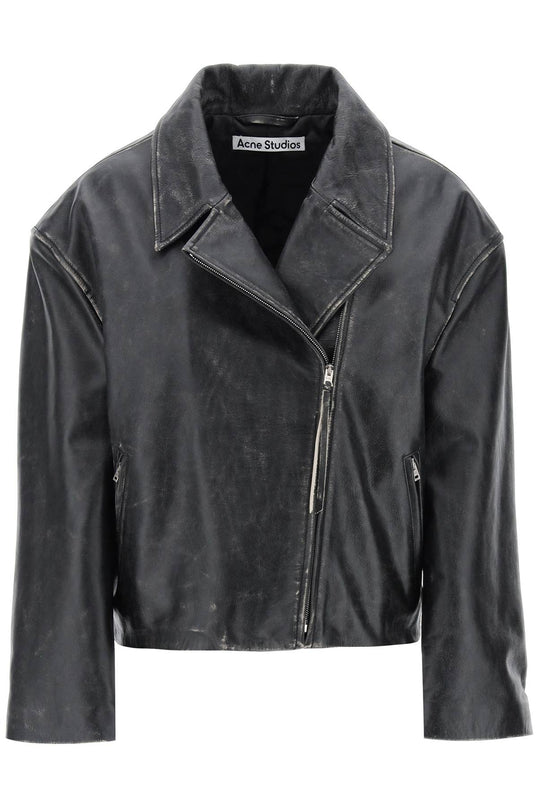 Acne Studios 'vintage leather jacket with distressed effect