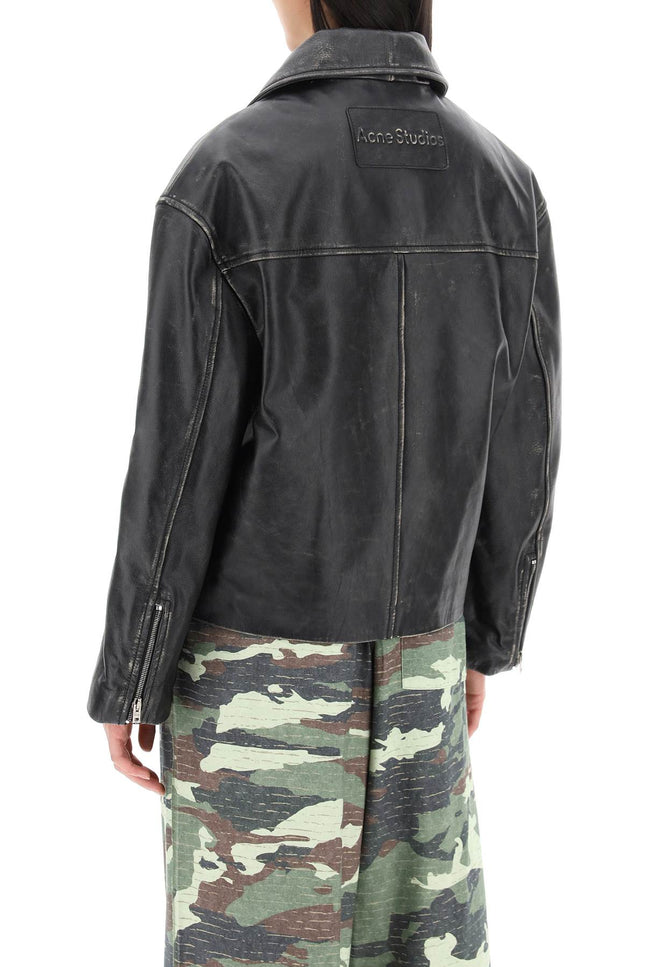 Acne Studios 'vintage leather jacket with distressed effect