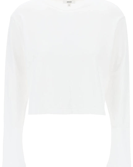 Agolde "cropped long-sleeved mason t