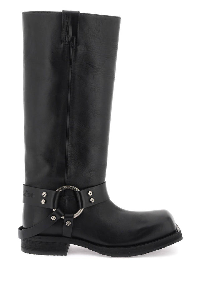 Acne Studios leather biker boots in