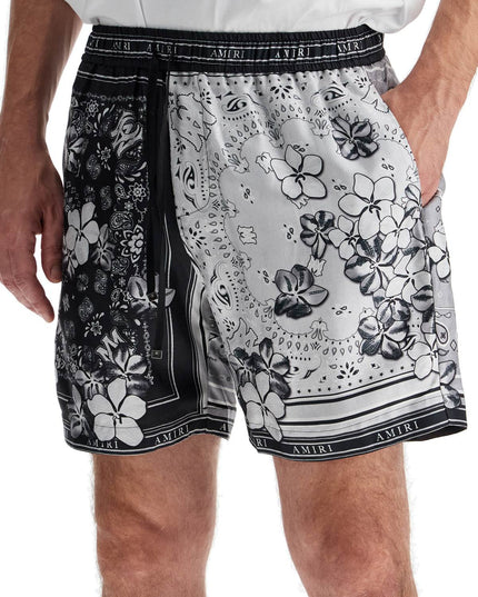 Amiri silk bandana print bermuda shorts