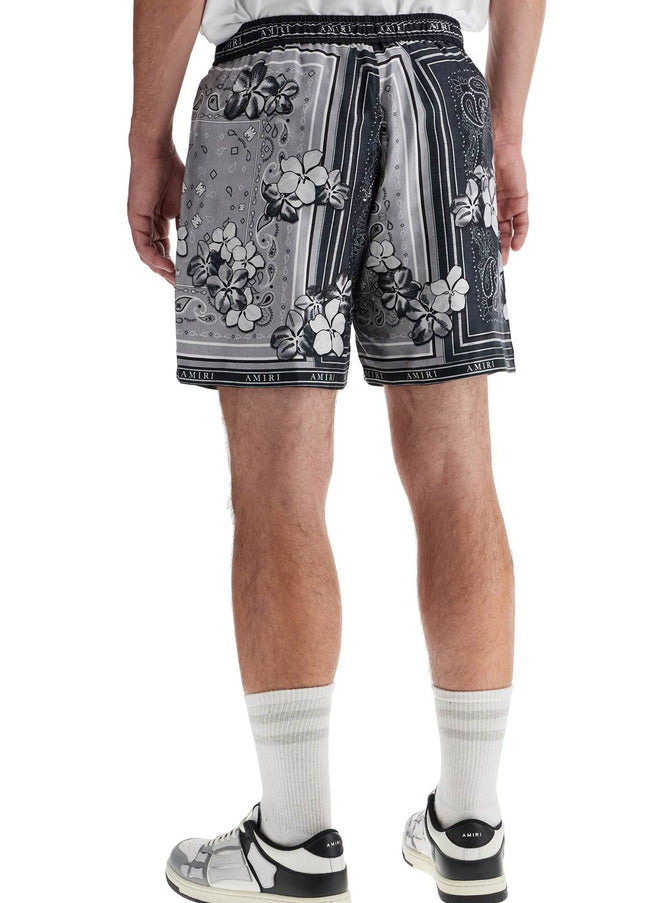 Amiri silk bandana print bermuda shorts