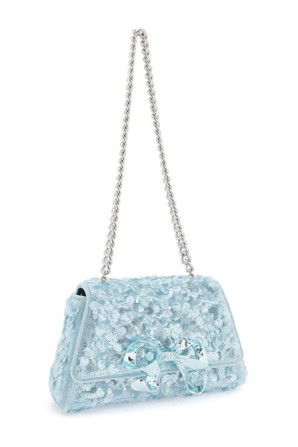 Self-Portrait Self Portrait sequined bow mini shoulder bag