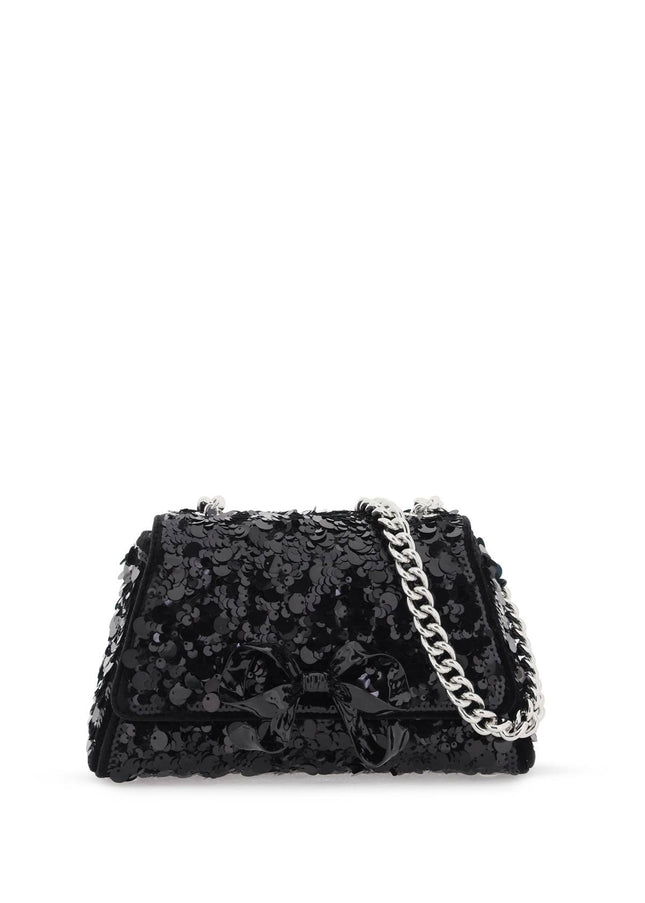 Self-Portrait Self Portrait sequined bow mini shoulder bag