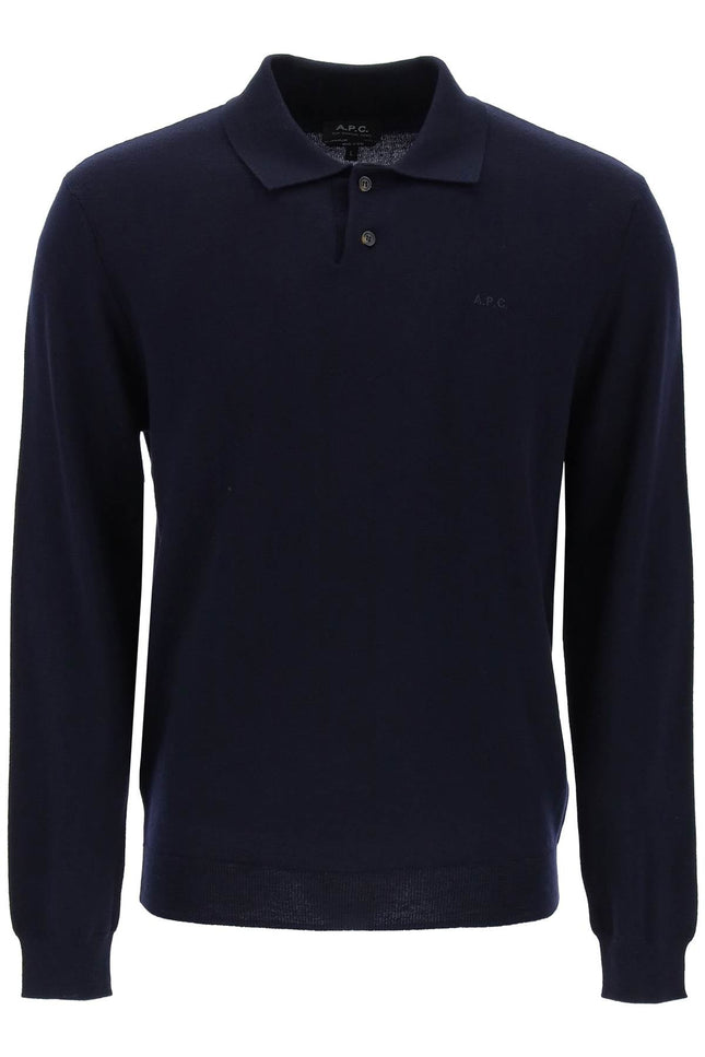 A.P.C. jacob wool pullover polo sweater - Blue