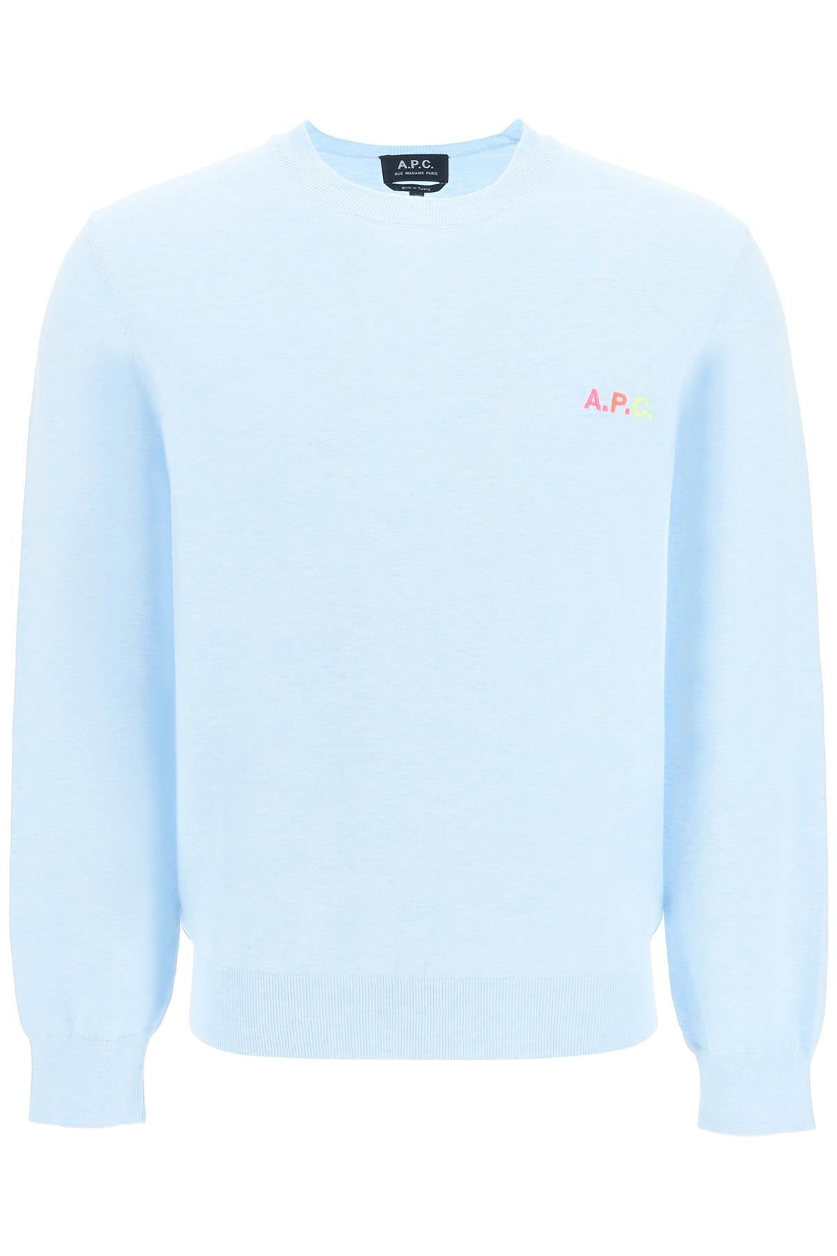 A.p.c. 'martin' pullover with logo embroidery detail - Light blue-clothing-A.P.C.-l-Urbanheer