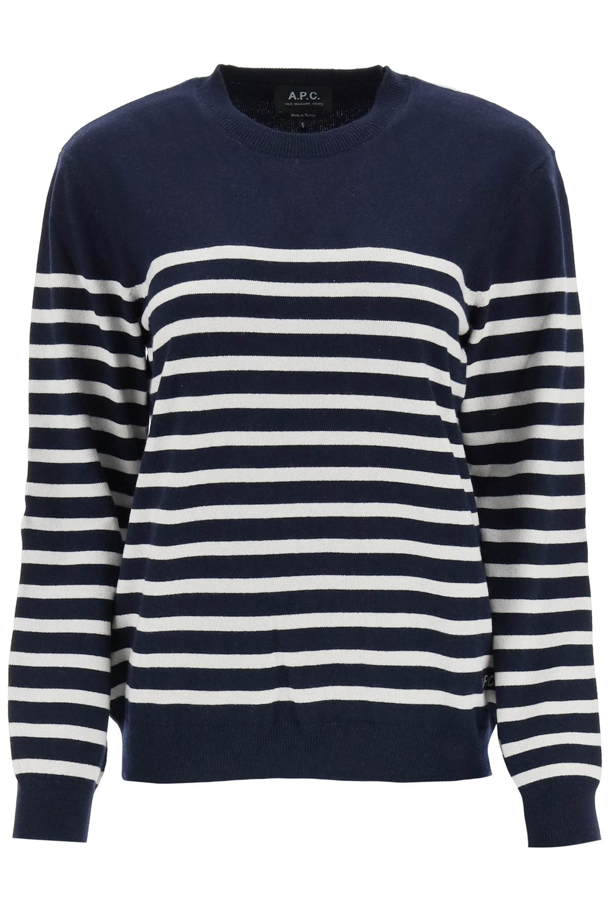 A.p.c. 'phoebe' striped cashmere and cotton sweater - Blue-clothing-A.P.C.-Urbanheer