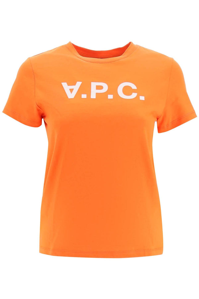 A.p.c. t-shirt with flocked vpc logo - Orange-clothing-A.P.C.-Urbanheer